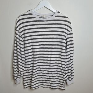 And The Why Striped Long Sleeve Top Small